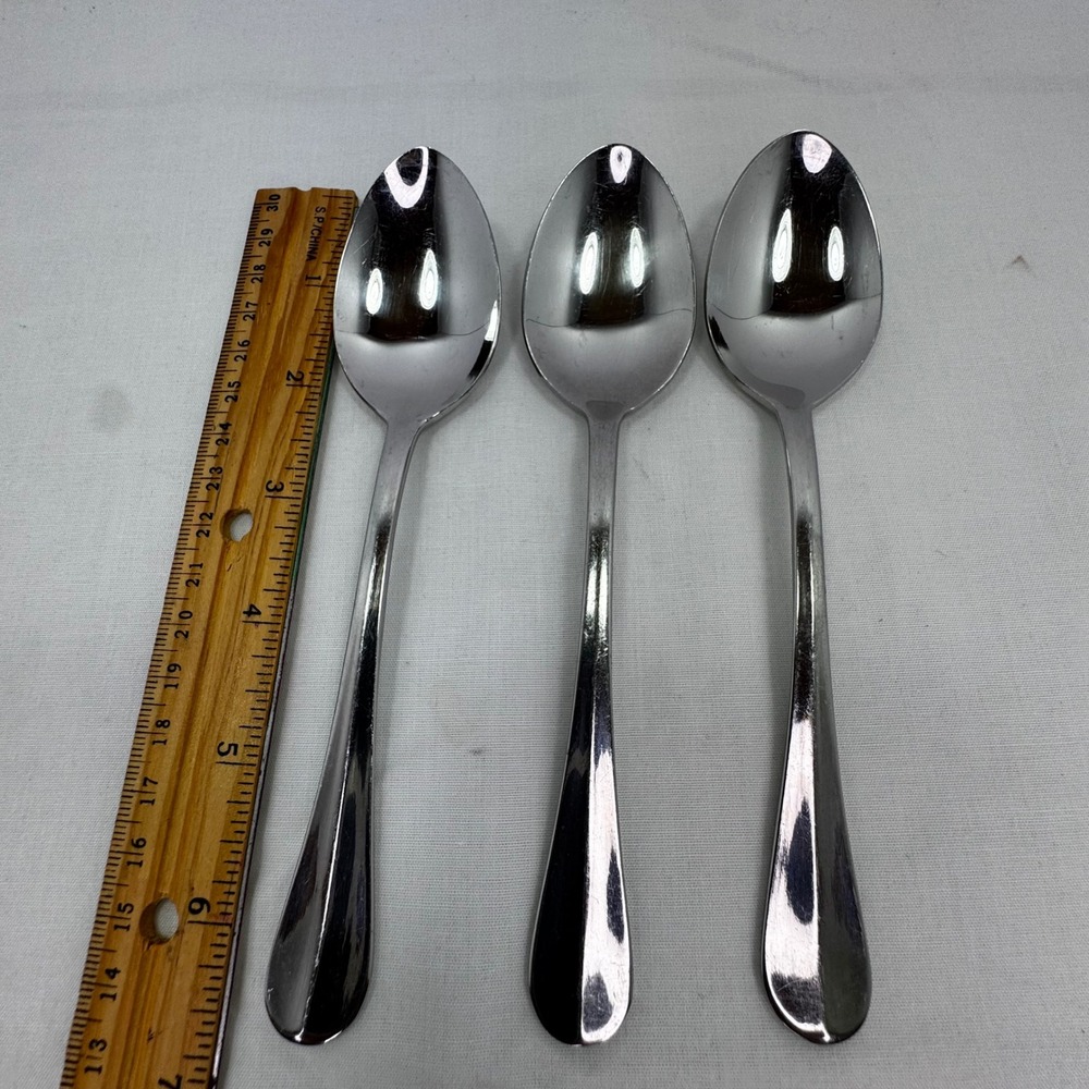 Cuisinart 18/10 Stainless Annapolis Teaspoons (3) Glossy Teardrop Handle 6.25"